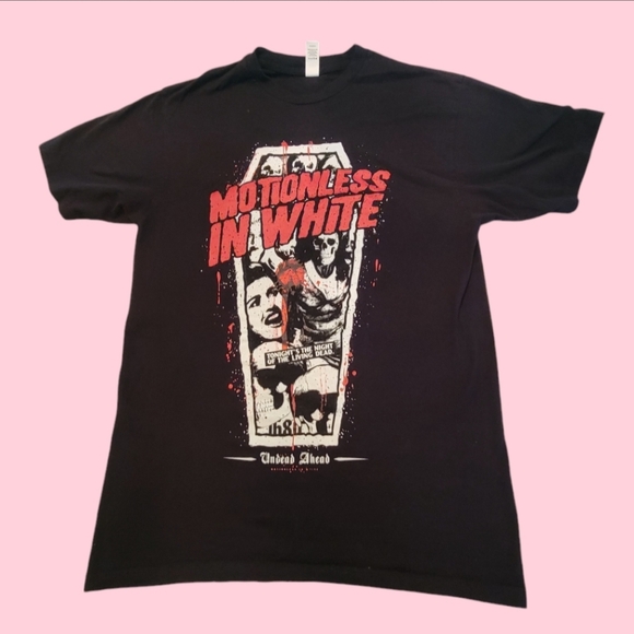 Officially licensed Motionless In White MIW Undead Ahead Zombie T-Shirt (M) - Picture 2 of 8